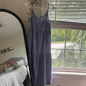 Old navy whiteblue gingham maxi